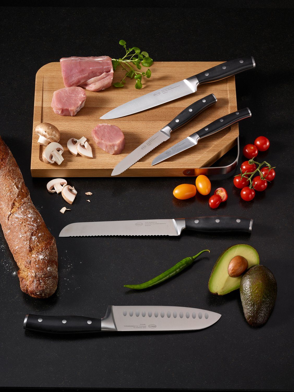 RÖSLE Brotmesser Tradition, mit Wellenschliff, Klingenspezialstahl, ergonomischer Griff
