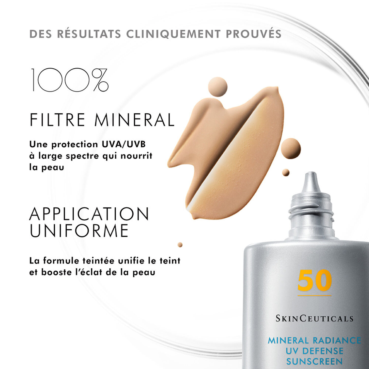 Skinceuticals Mineral Radiance UV Defense SPF 50 Protection Solaire 100% Minérale Teintée 50 ml