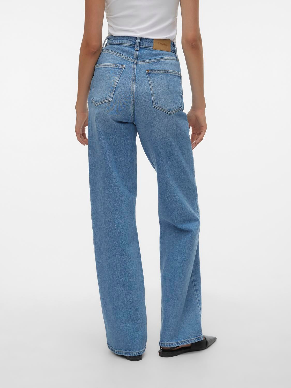 VMREBECCA Super High Rise Weit geschnitten Jeans