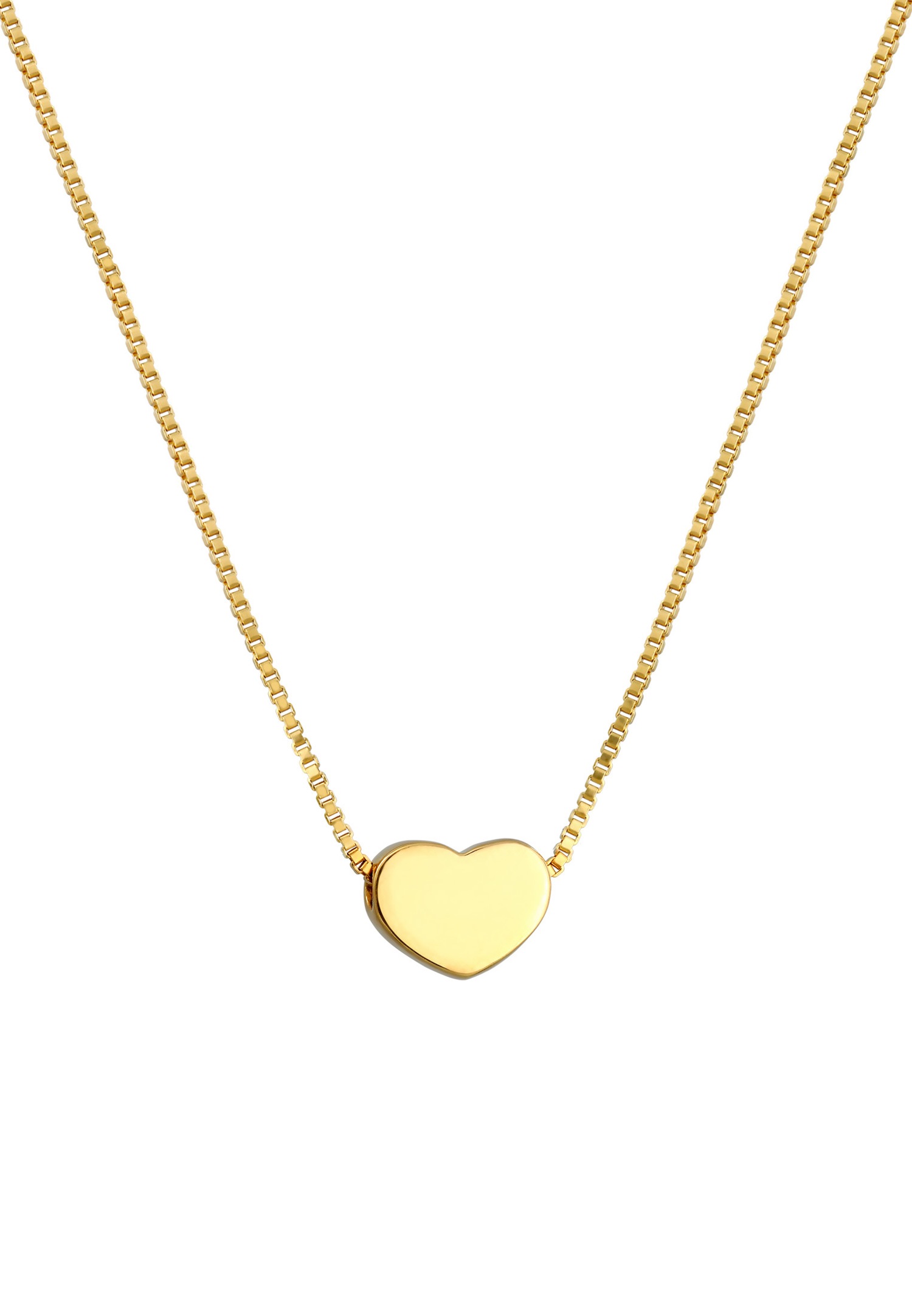Collana con ciondolo a cuore minimalista Elli Basic per donna - Argento 925/1000