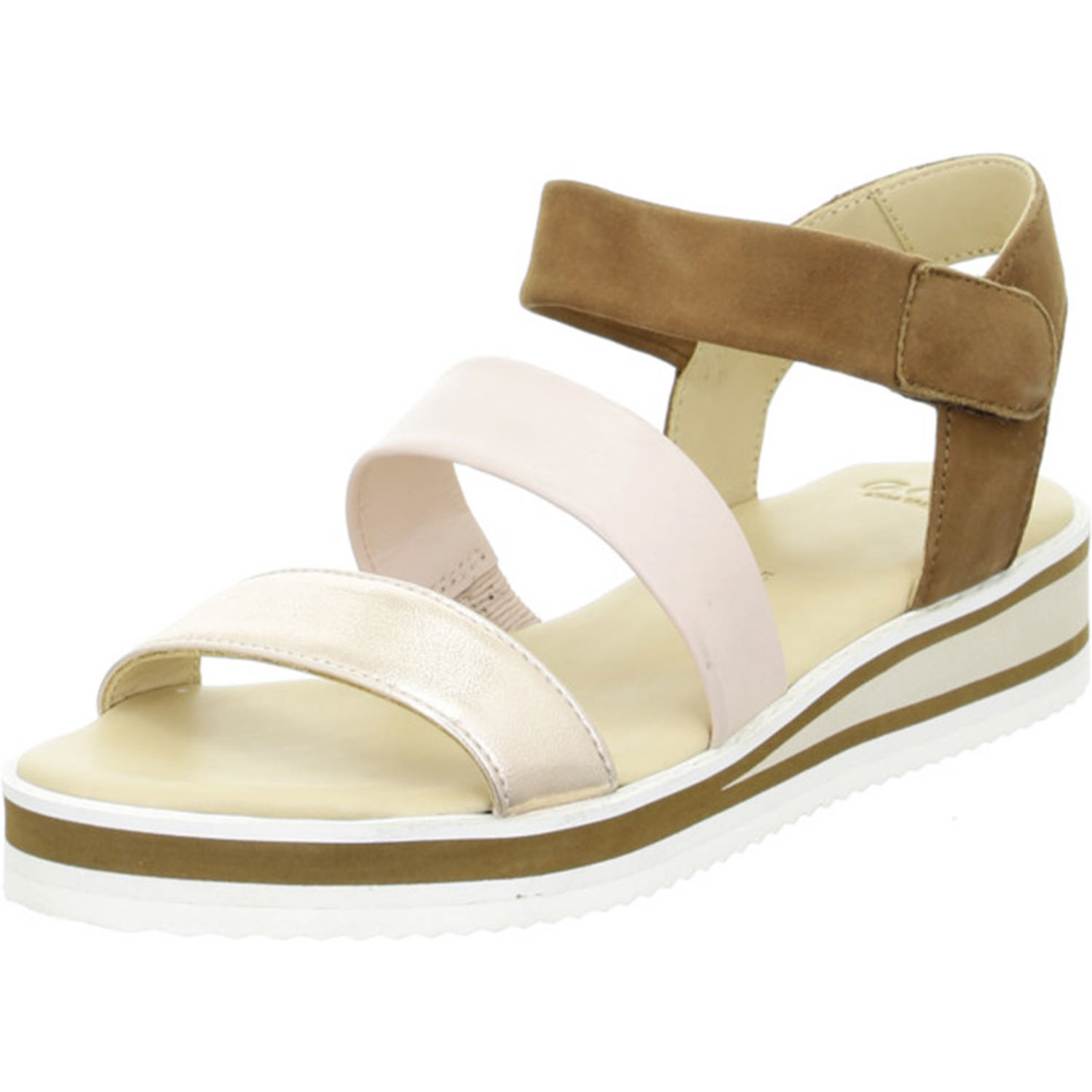 Ara Durban 14736, Klassische Sandalen, Damen, Beige /Rosegold,Puder/Cognac)