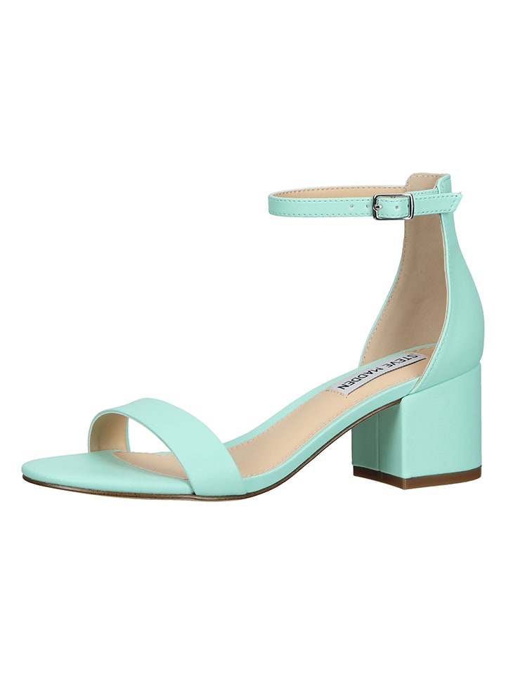 Steve Madden Leder-Sandaletten in Türkis günstig kaufen