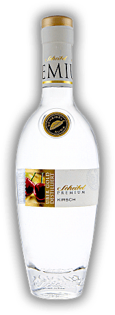 Scheibel Premium Kirschwasser 0,35 Liter Scheibel Premium Kirschwasser 0,35 Liter Premium  Schwarzwälder Kirschwasser - Über Gold destilliert. 0,35	 Liter - Vol 43%