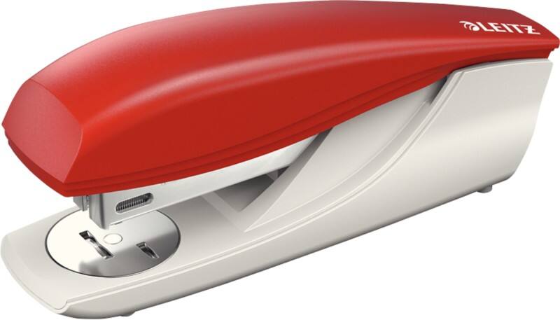 Leitz NeXXt Heftgerät 5500 Halbstreifen 30 Blatt Rot 24/6, 26/6 Kunststoff, Metall