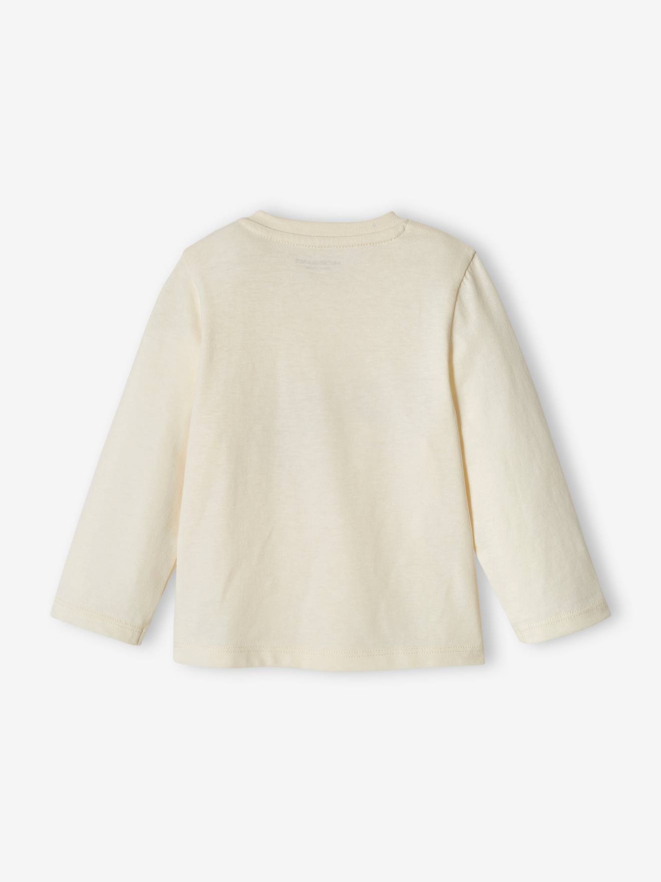 Lot de 2 T-shirts basics bébé motif animal et rayé bleu grisé