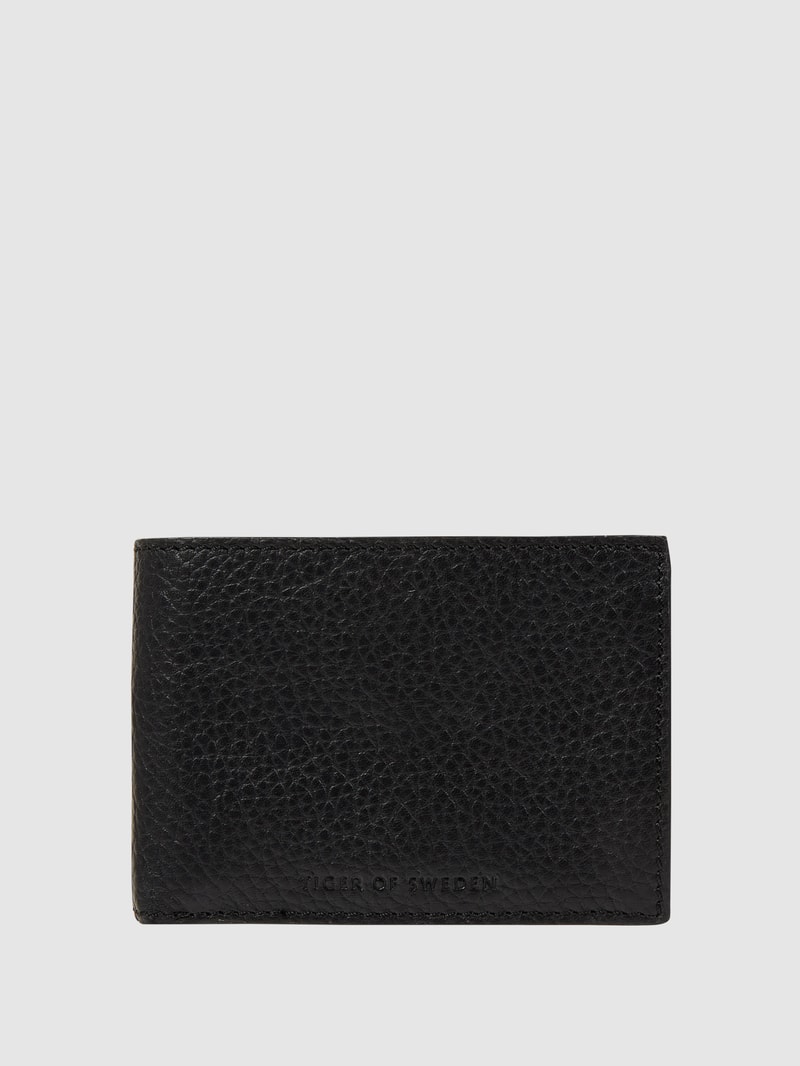 Portemonnaie aus Leder in schwarz