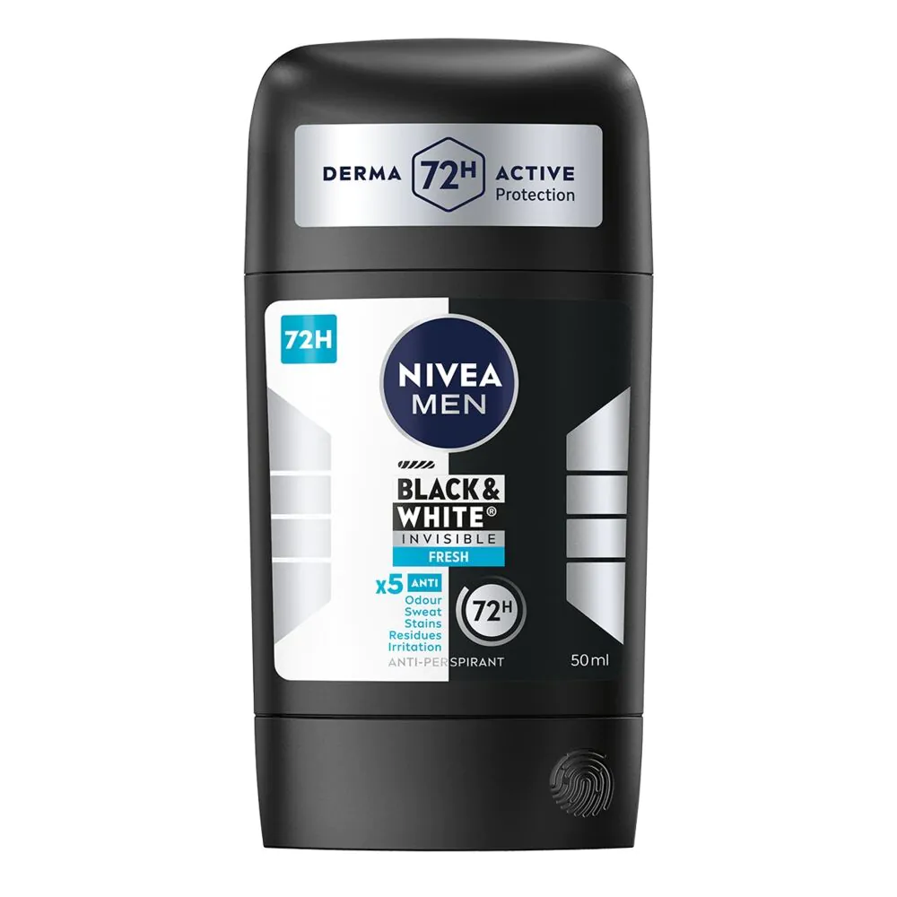 Nivea dezodorantas „Ap Stick Black & White Fresh“