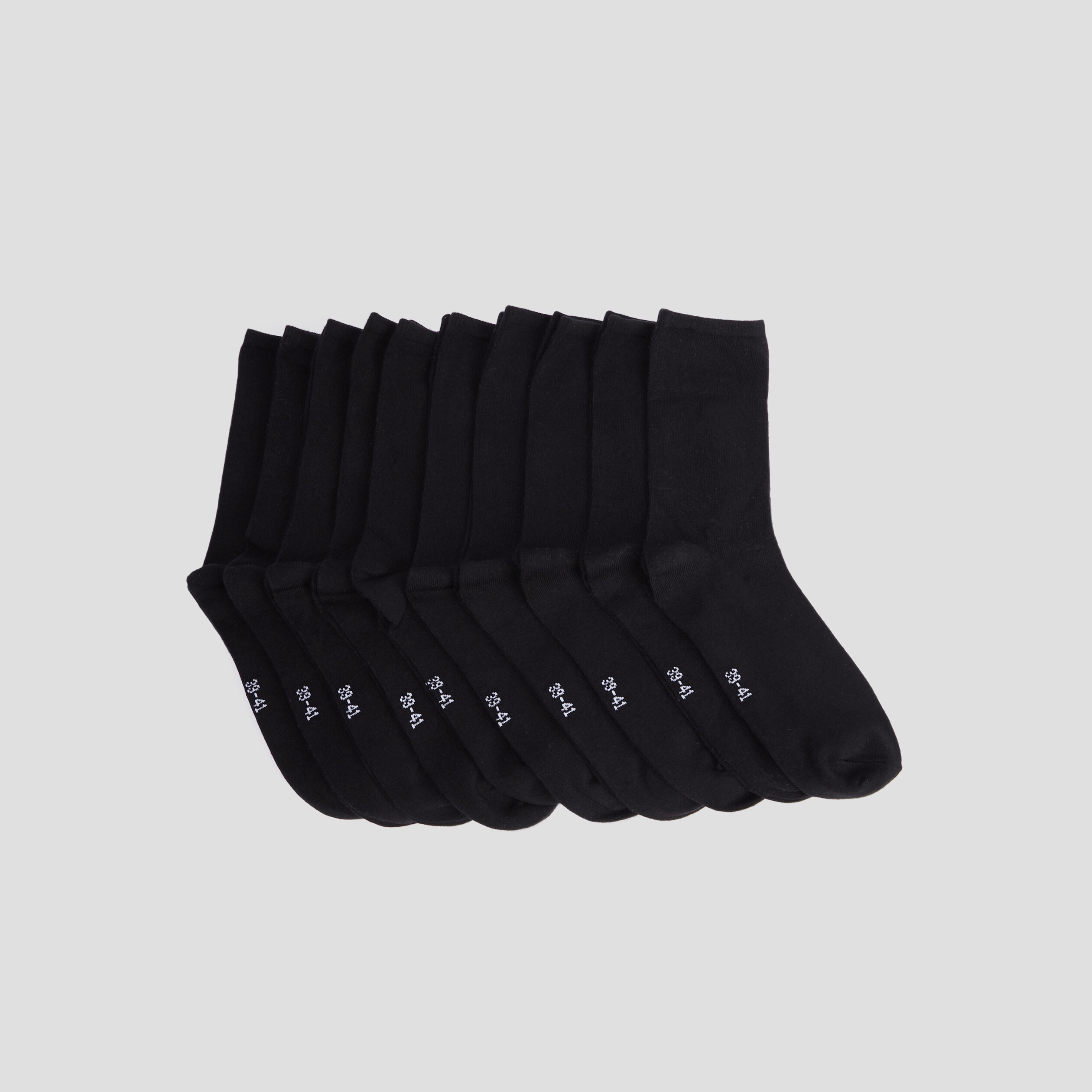Lot 10 paires chaussettes noir femme | La Halle