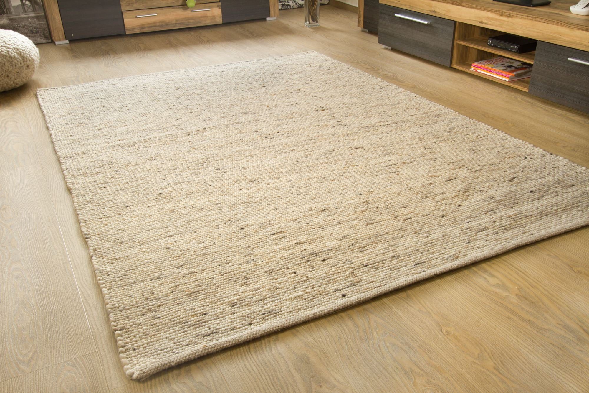 Wollteppich Murnau, Steffensmeier, Rechteckig, gewalkt, Handweb Teppich, Wohnzimmer