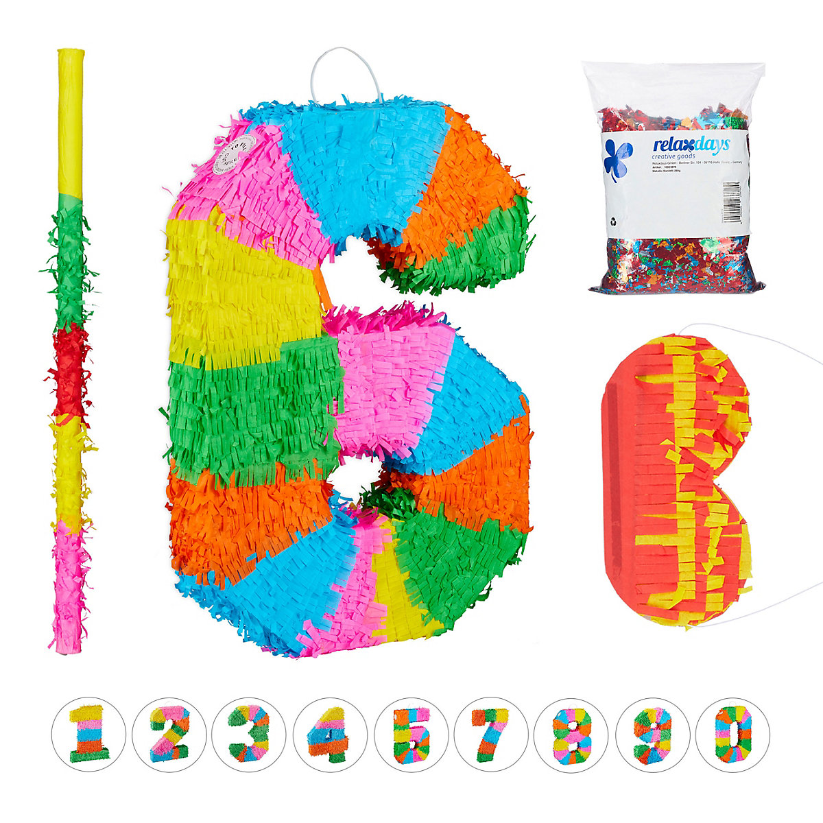 4-tlg. Pinata Set