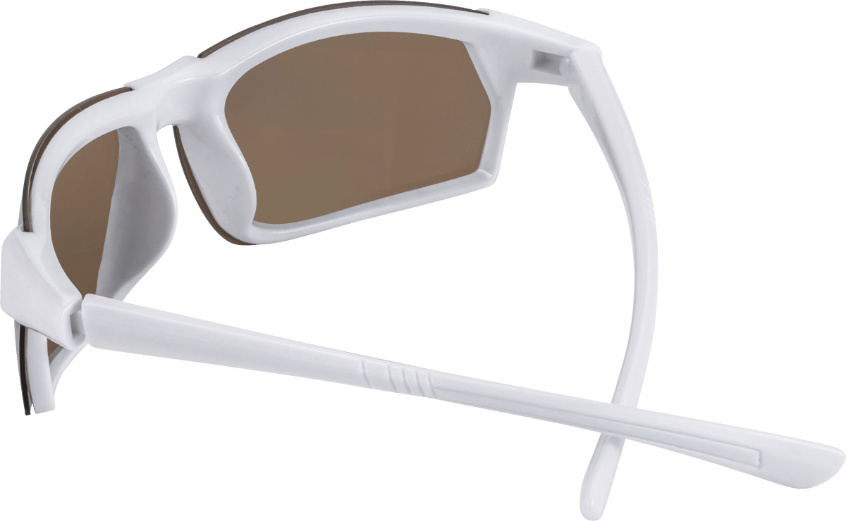 Sport-Sonnenbrille weiß mit polarisierenden Scheiben, 1 St