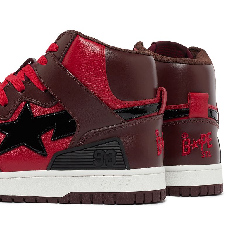 A Bathing Ape Wmns Bape Sta 93 Hi L red