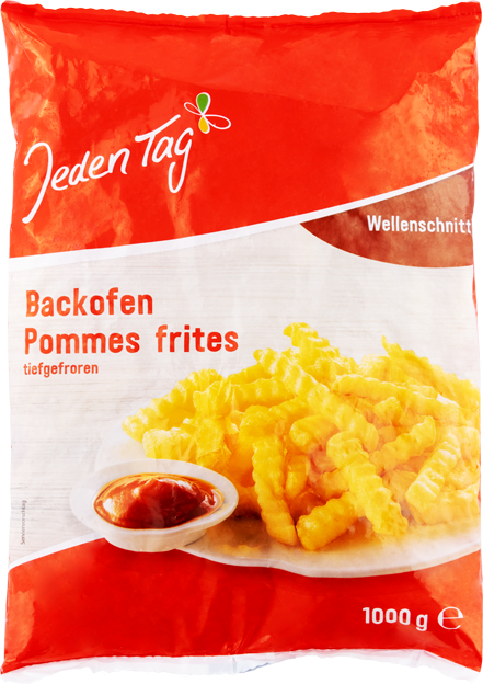 Jeden Tag Backofen Pommes Frites Wellenschnitt