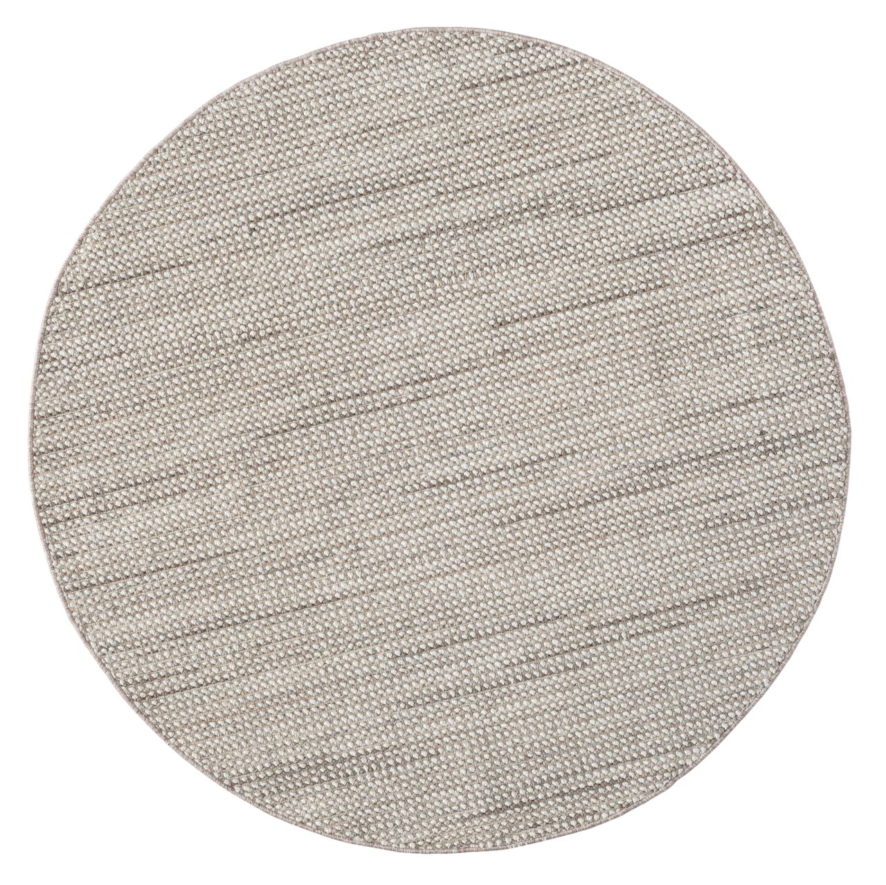 MyFlair Teppich Lucile, 120cm x 120cm, Farbe Weiß, rund, Florhöhe 7mm