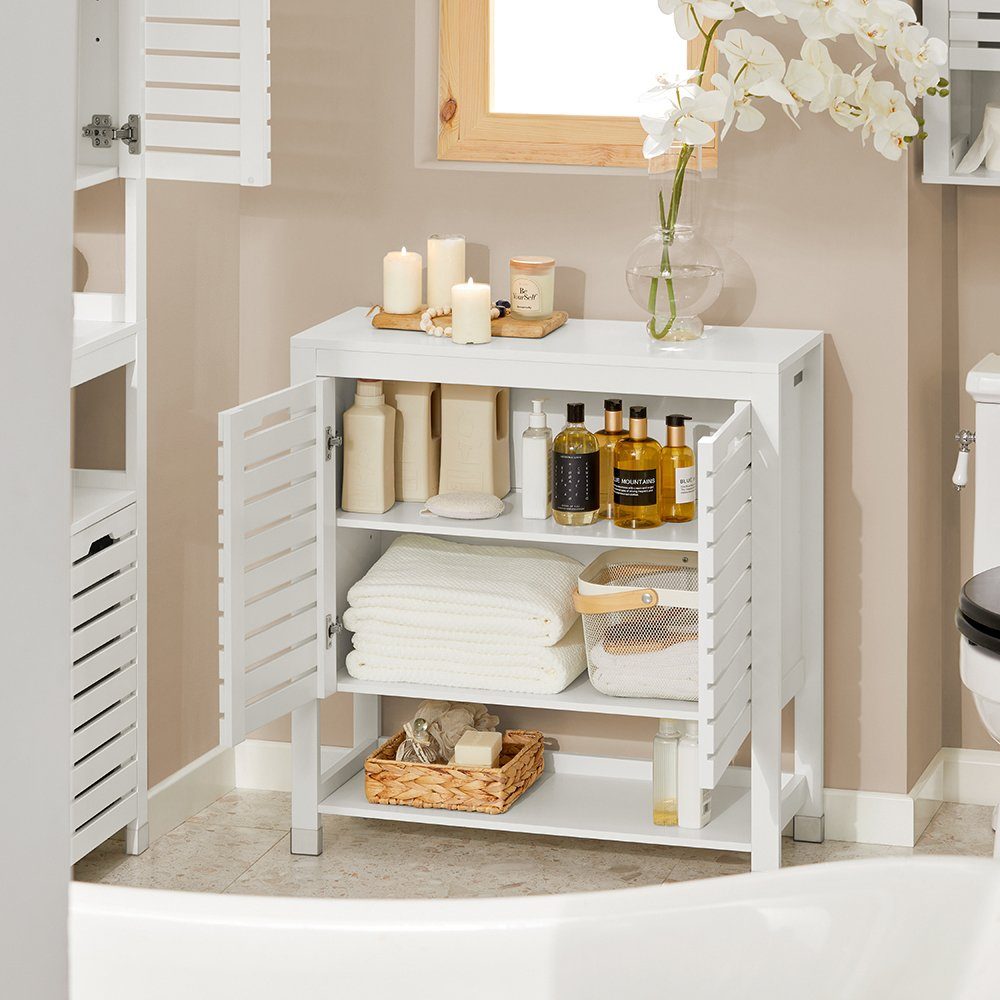SoBuy Badkommode BZR50, Badschrank fürs Bad Badezimmerschrank Aufbewahrungsschrank Flurschrank