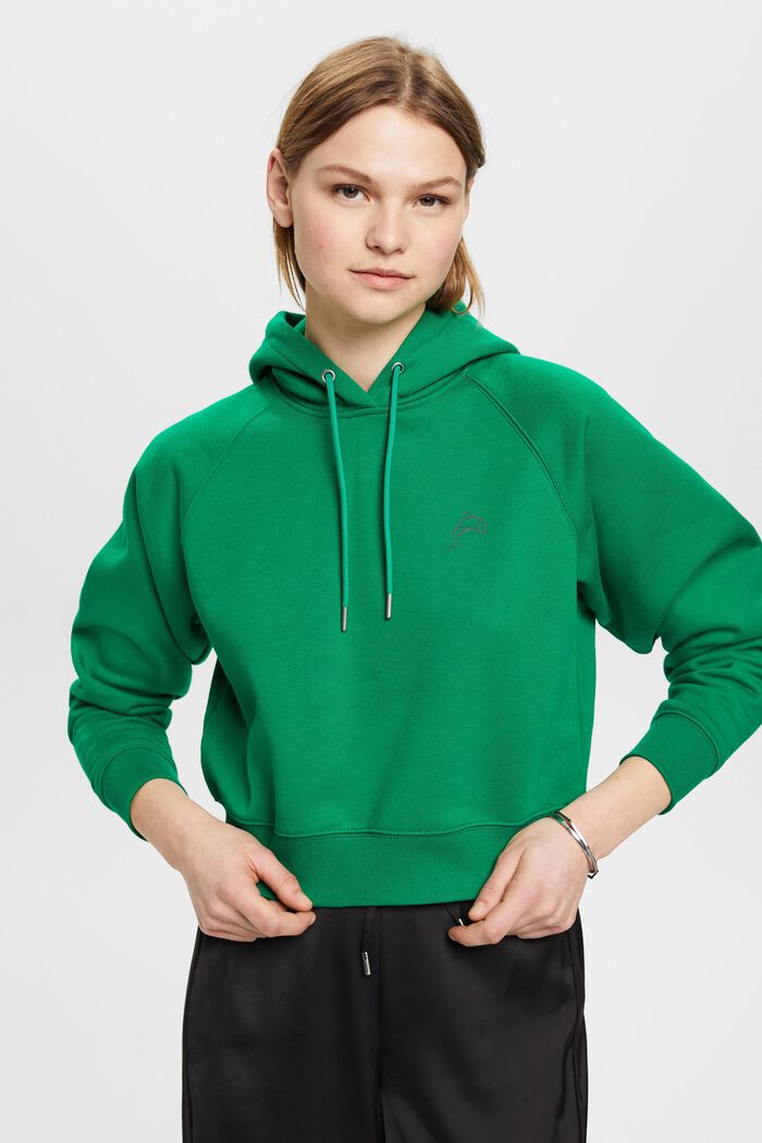 Cropped-Hoodie mit Delfin-Logo