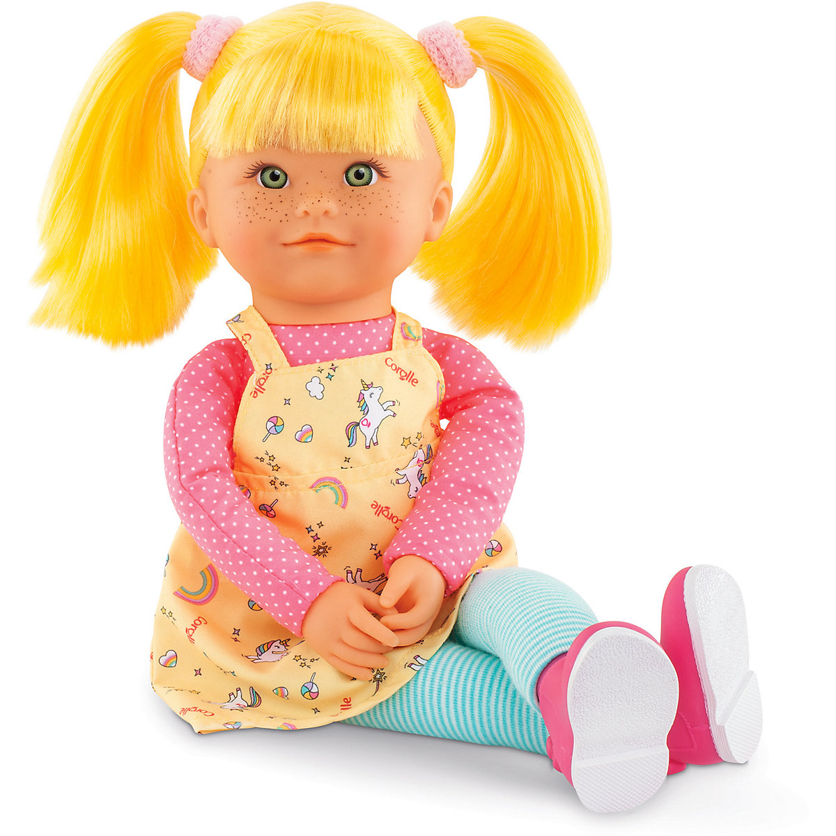 Corolle Rainbow Doll Celeste mit zartem Vanilleduft mit Schlenkerbeinen 40cm