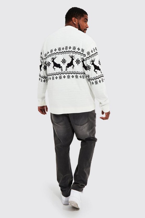 Plus Weihnachtspullover mit Rentieren