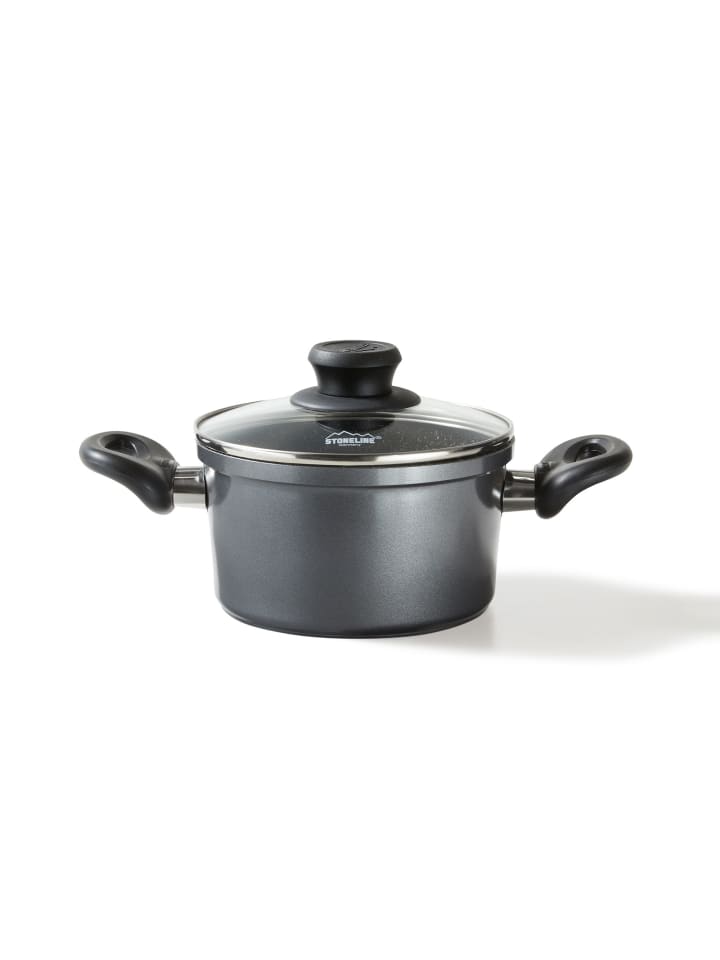 Stoneline Kochtopf | mit Deckel in Anthrazit | 18cm günstig kaufen Ø 18 cm