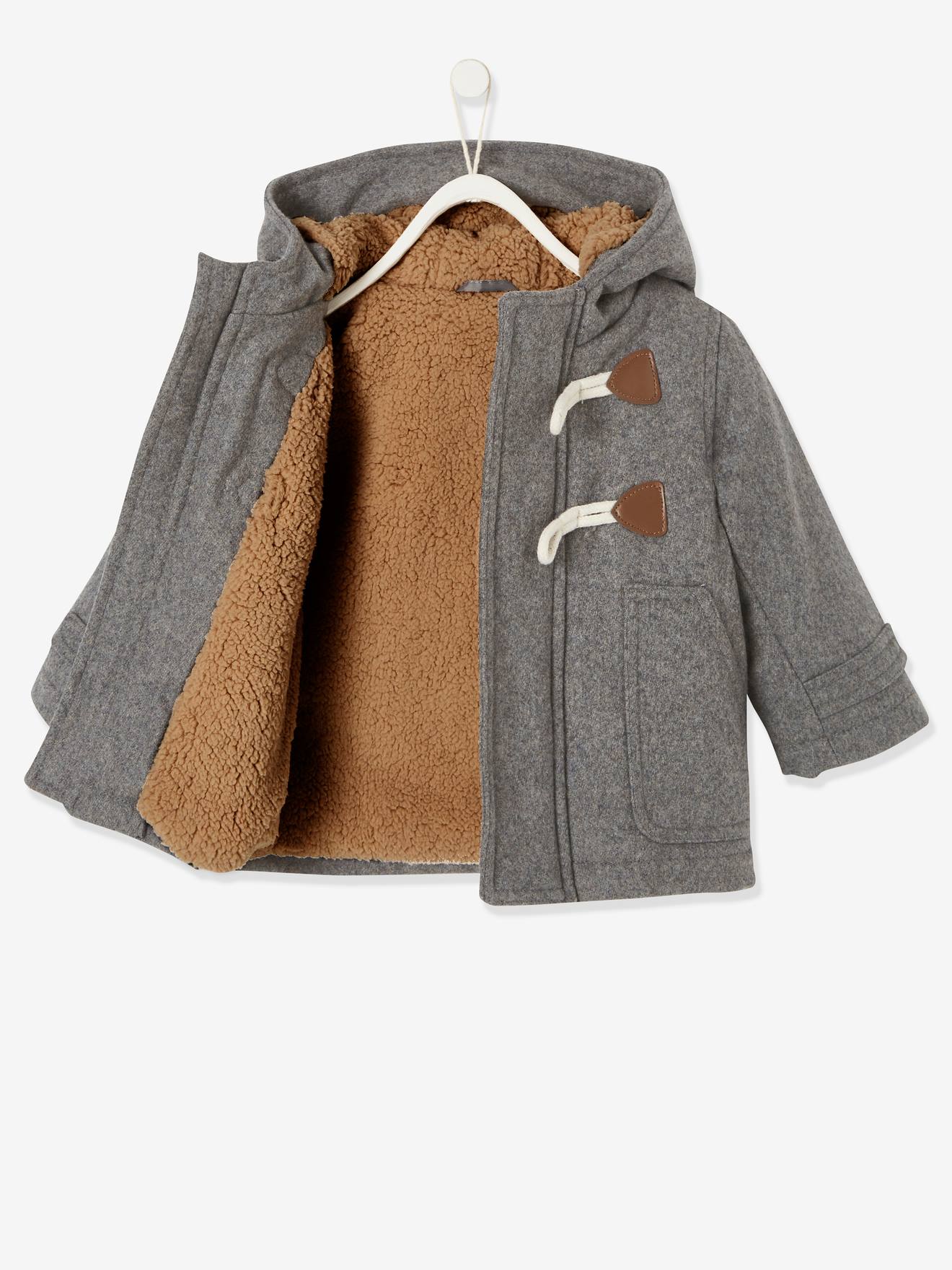 Manteau duffle-coat bébé avec capuche encre
