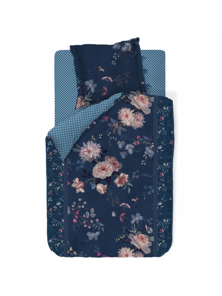 PiP Studio Bettwäsche Tokyo Bouquet in Dunkelblau günstig kaufen