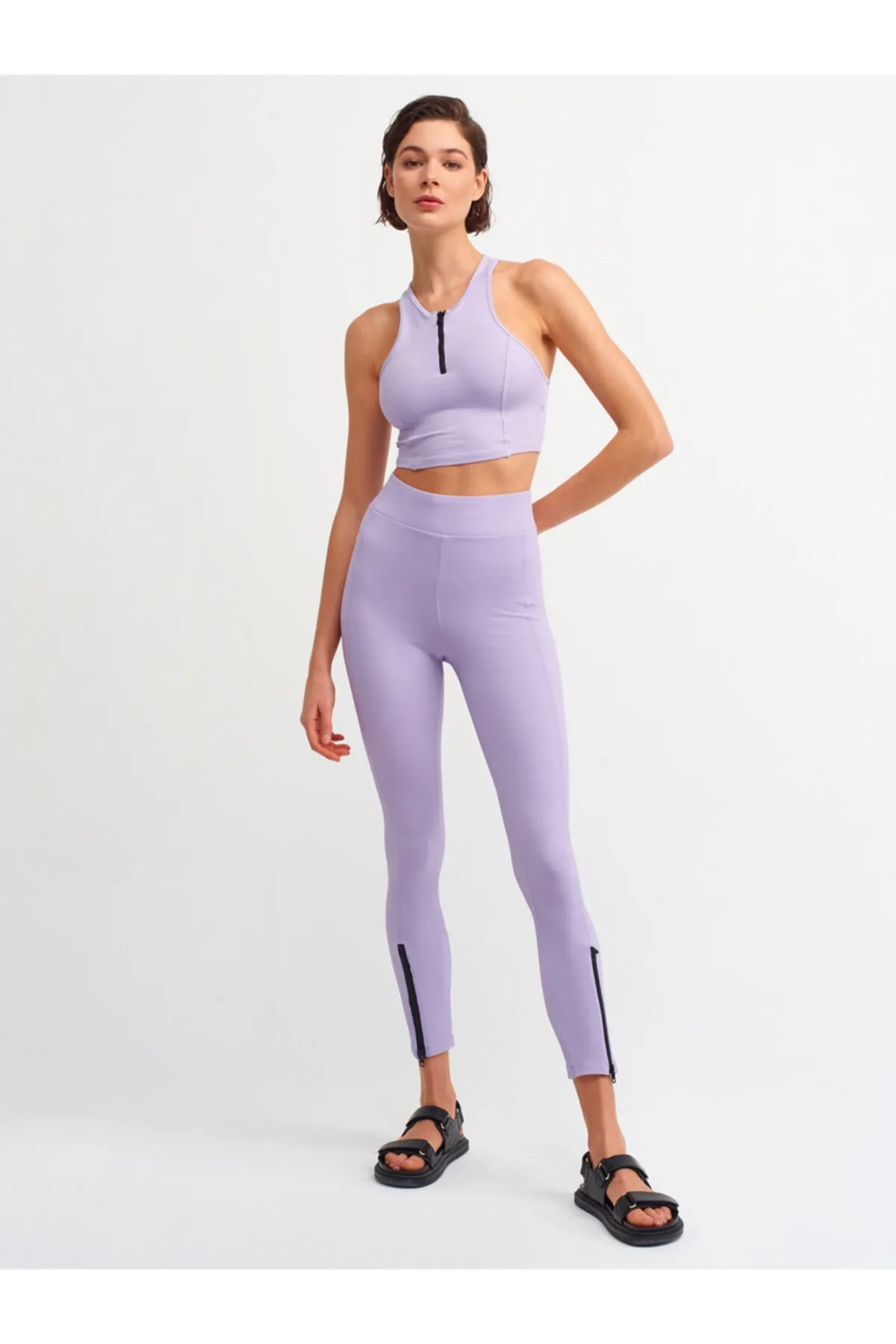 Dilvin  Leggings - Lila - Mittlerer Bund
