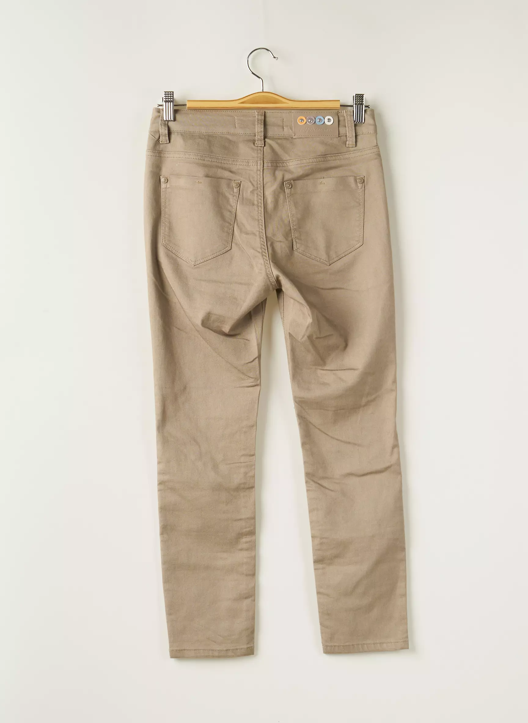 Ky Creation Pantalons Slim Femme couleur beige