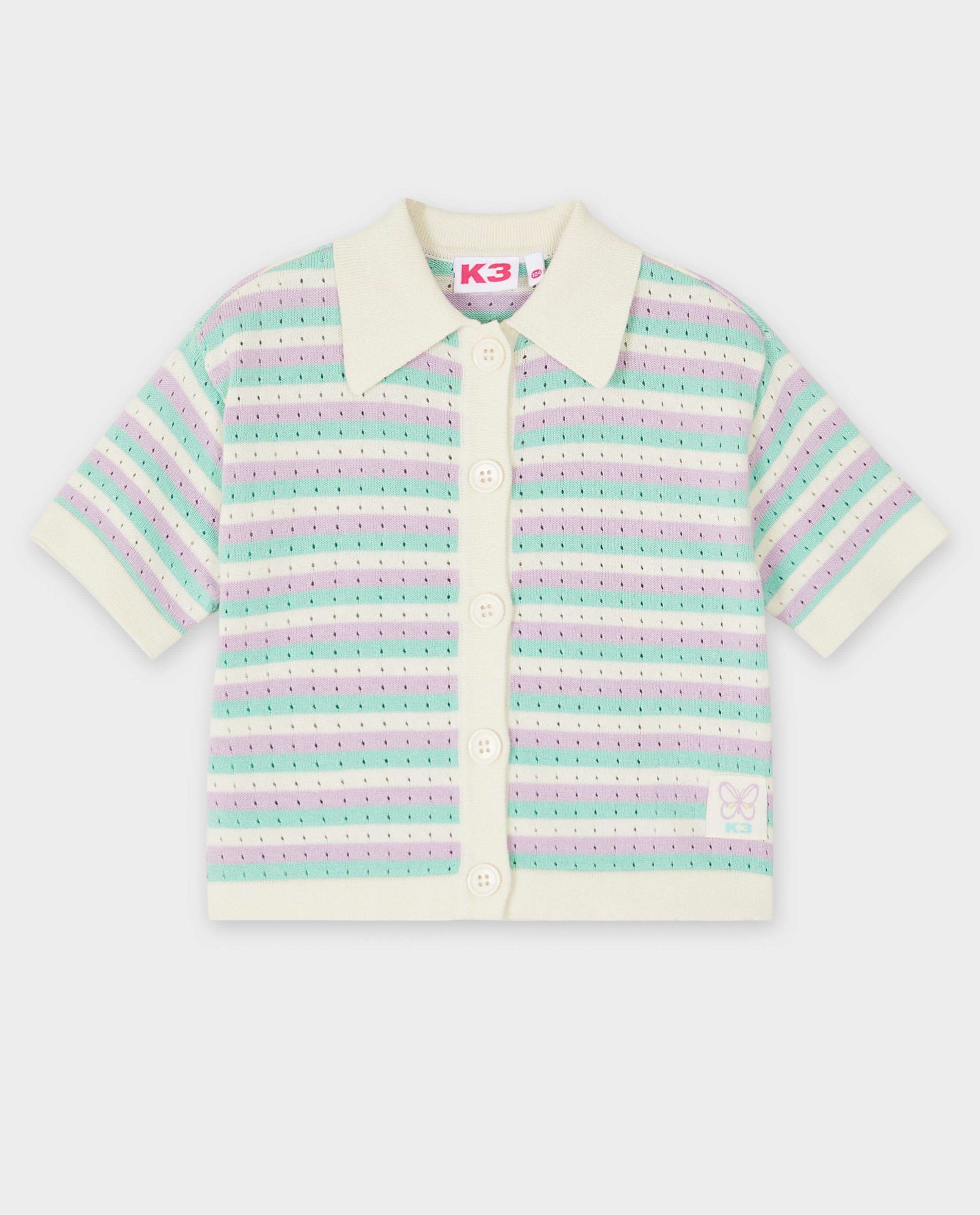 Cardigan K3 cu broderie, 98-140 violet