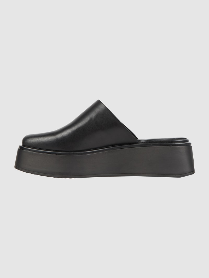 Mules aus Leder Modell 'Courtney' in schwarz