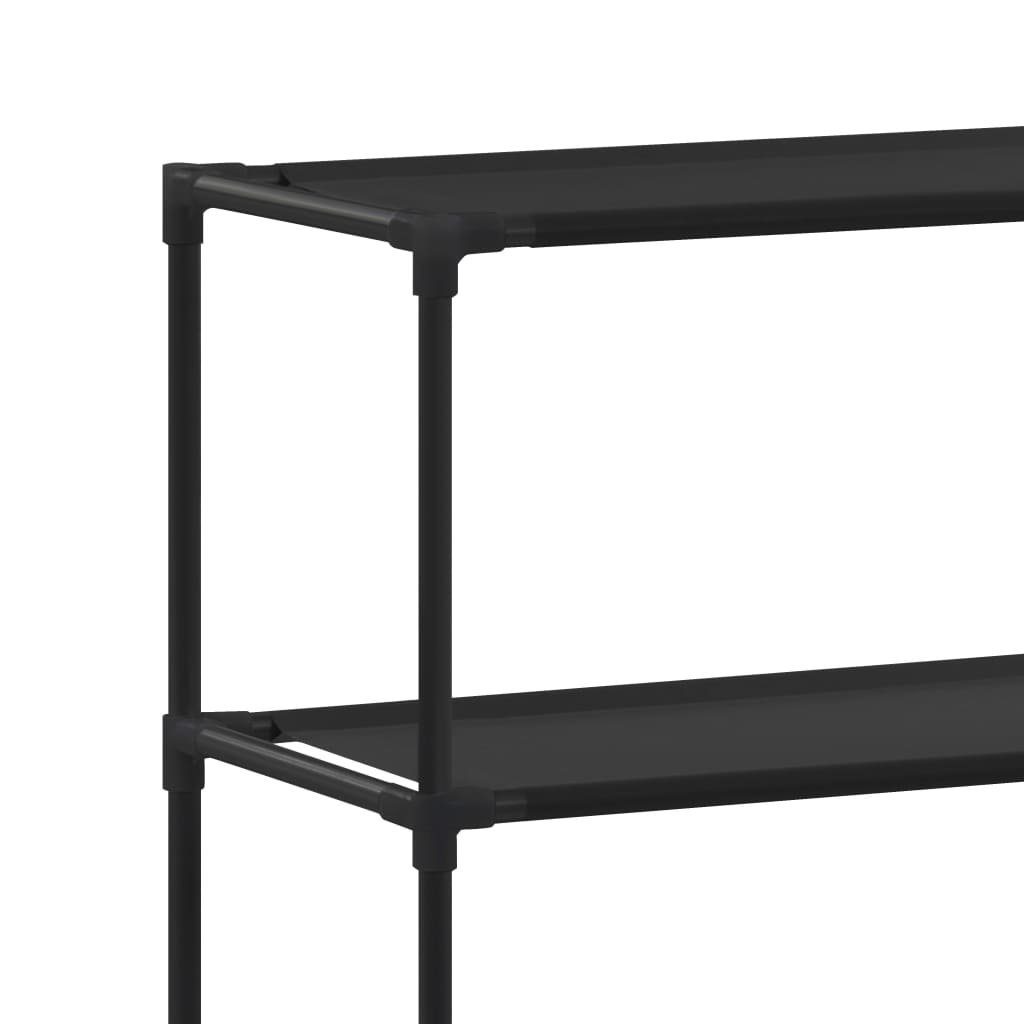 DOTMALL Waschmaschinenumbauschrank Edelstahl Waschmaschinen-Regal mit 3 Ablagen Schwarz 69x28x169 cm