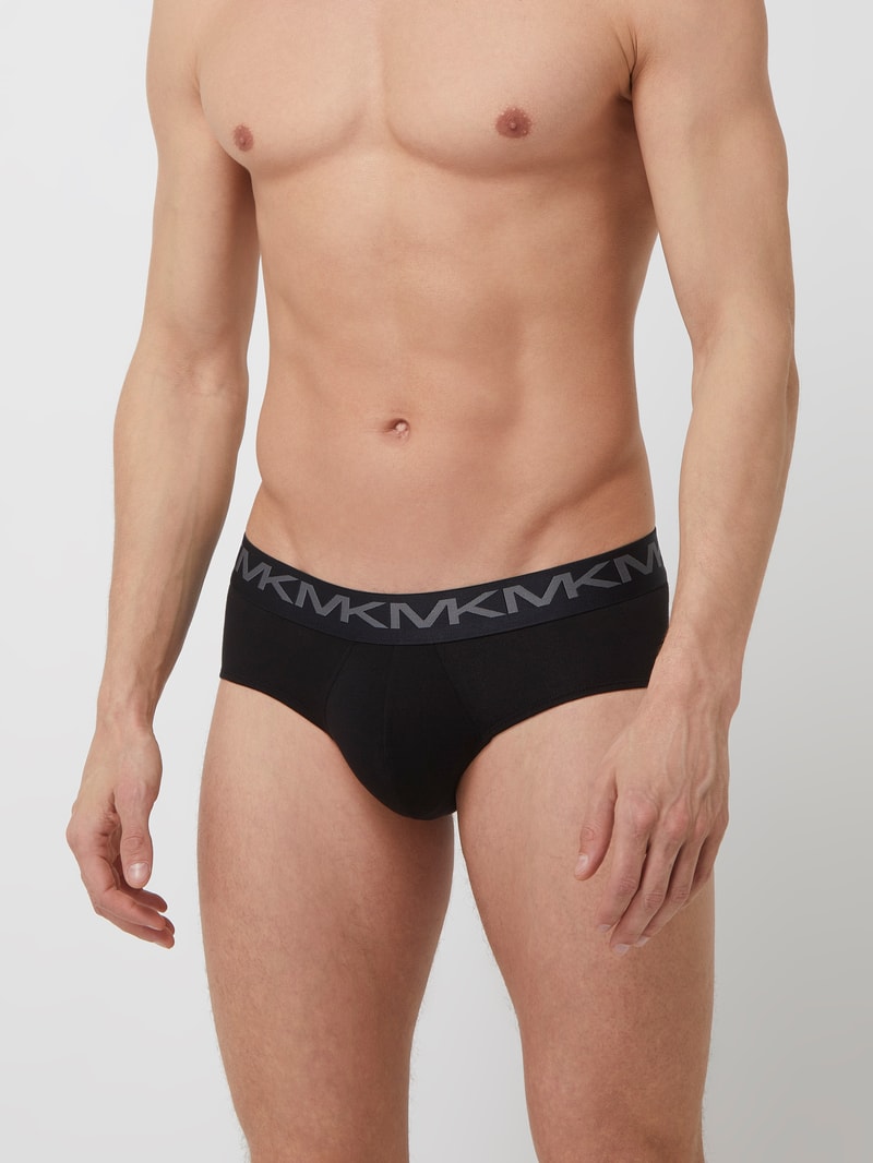 Slip mit Label-Schriftzug in schwarz