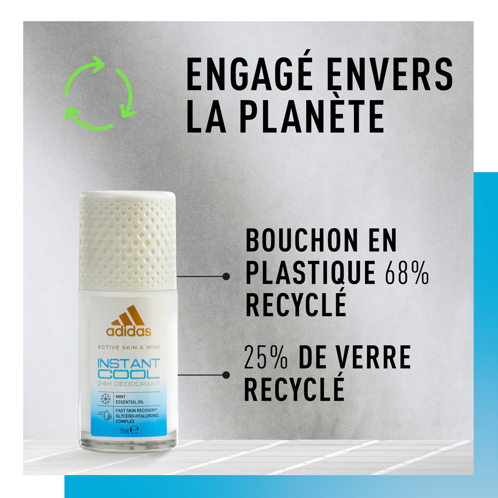 adidas Adidas - Active Skin & Mind - DéodorantPure Fresh Mixte 50 ML Déodorant