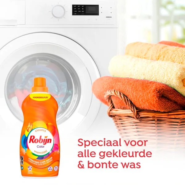 Robijn Classics Small & Powerful Color Original folyékony mosószer 2 x 1190 ml, 78 mosás