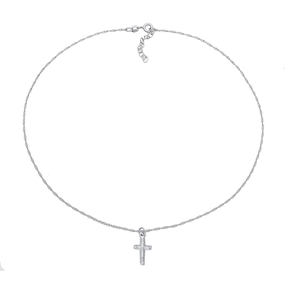 Elli Elli Collier Pendentif femme choker croix moderne en argent sterling 925 collier