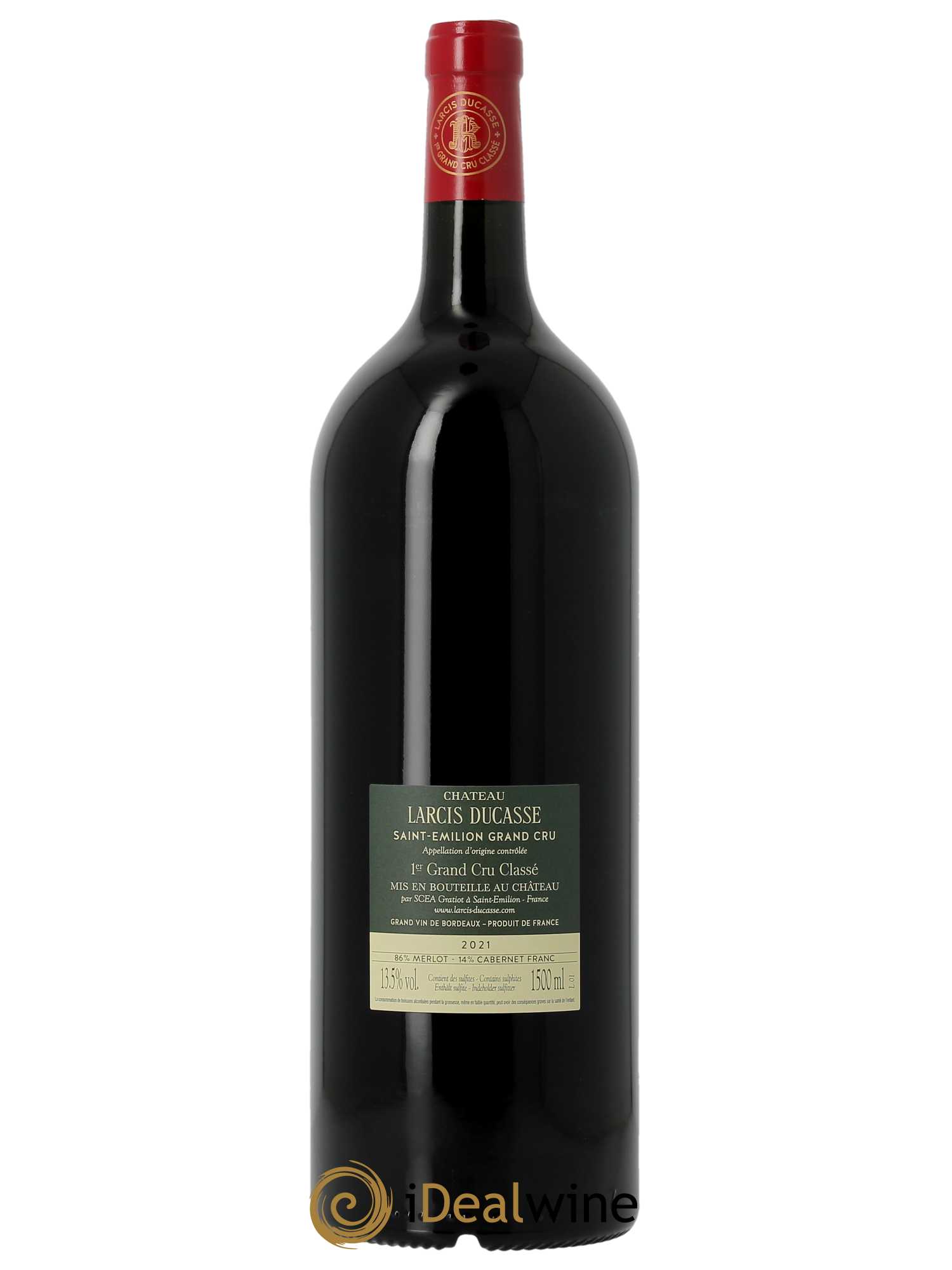 Château Larcis Ducasse 1er Grand Cru Classé B (CBO à partir de 6 MG) 2021 - Lot de 1 Magnum