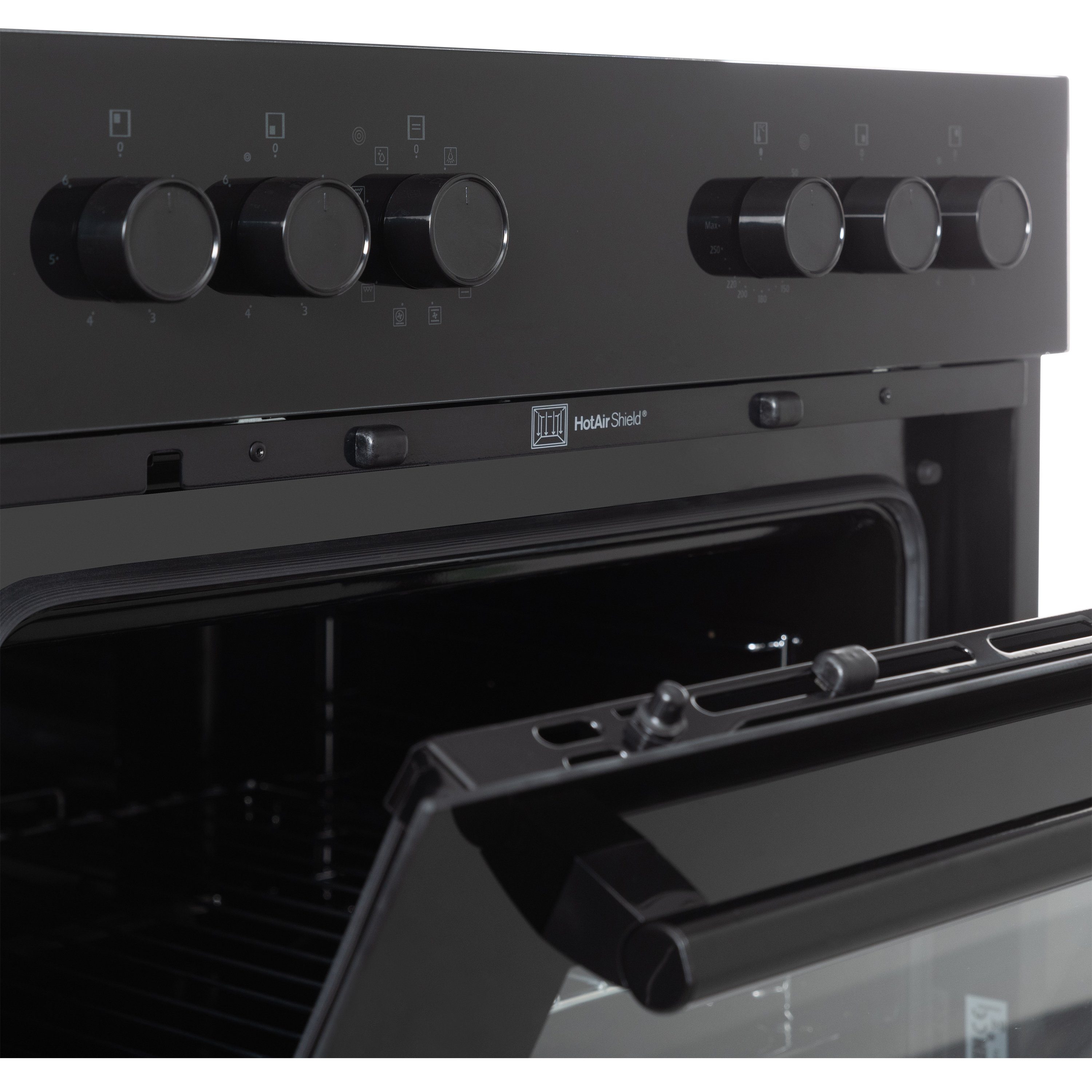 Telefunken Elektro-Herd-Set ECHS65A-B, VapClean, Einbauherdset, 65 L, Backofen & Glaskeramik-Kochfeld, Hot Air Shield