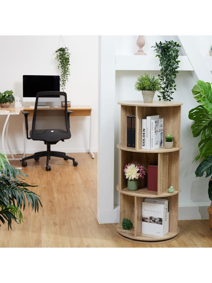 relaxdays Bücherregal in Natur - (H)104 x Ø 50 cm günstig kaufen onesize