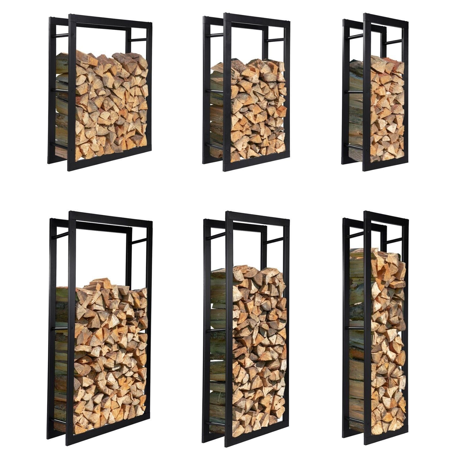 STADO Kaminholzregal Kaminholzregal, Brennholzregal, Stapelhilfe, Schwarz, BxTxH:40x30x50 cm