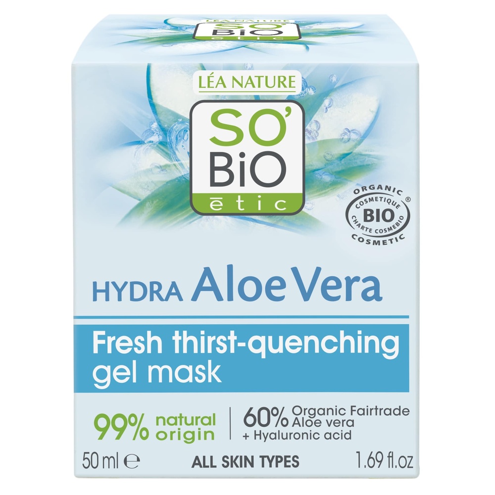 LÉA NATURE SO BiO étic Masque-gel frais désaltérant, tous types de peaux,               Hydra Aloe Vera Masque gel