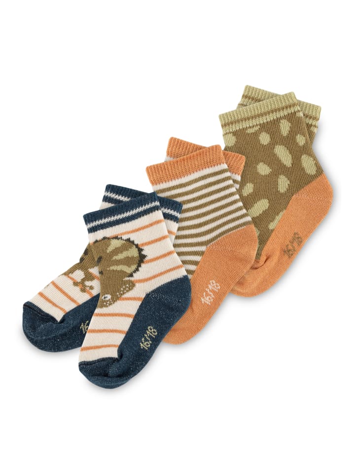 Sigikid Socken-Set 3er welcome to the jungle in Grün/Orange/Blau günstig kaufen