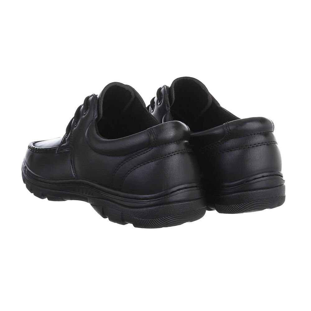 Ital-Design Herren Schnürschuhe Elegant Schnürschuh Flach Schnürer in Schwarz