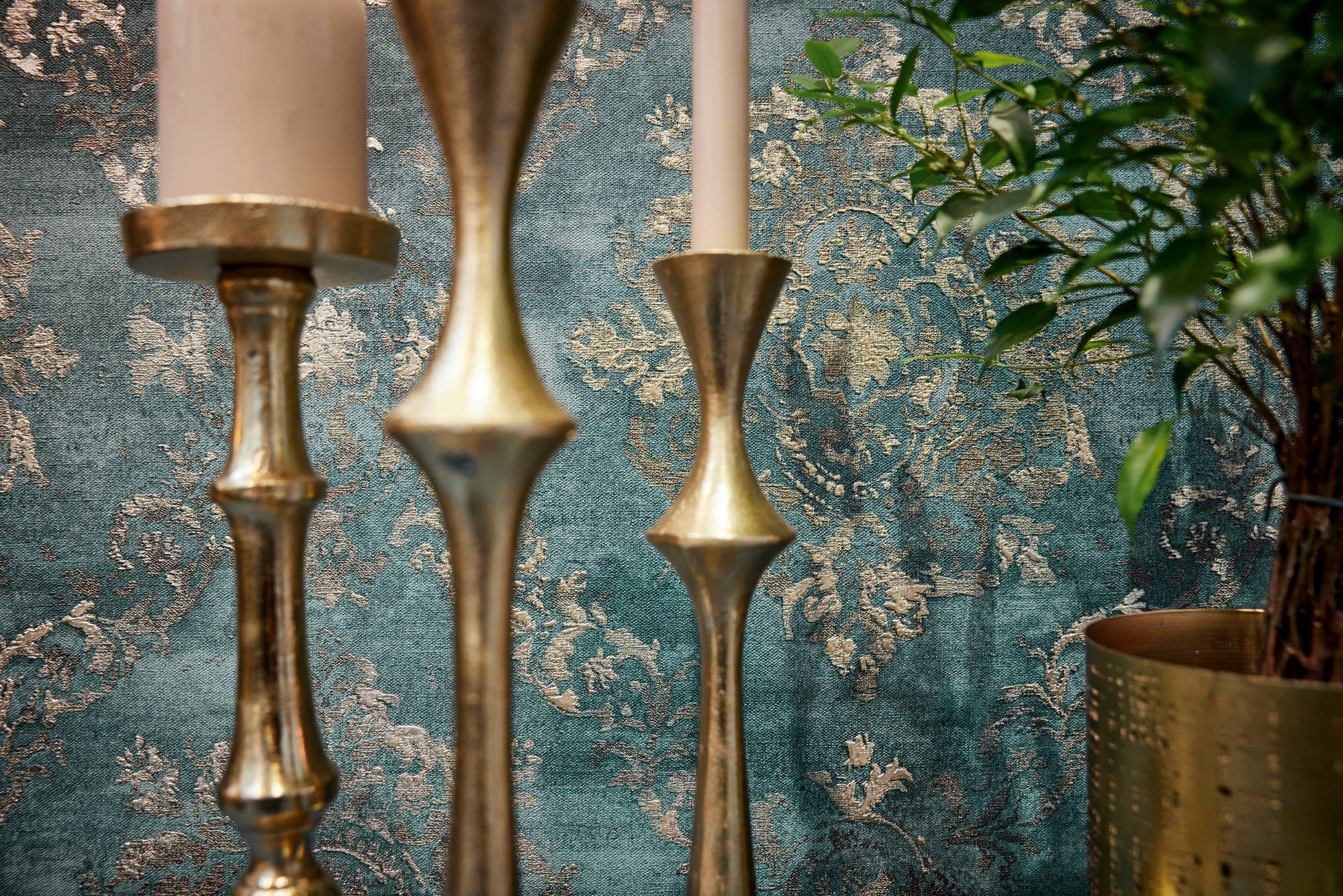 living walls Vliestapete My Home My Spa, strukturiert, Barock, Glitzermuster, ornamental, Barock, Ornament, Vlies, Wand, Decke, Schräge