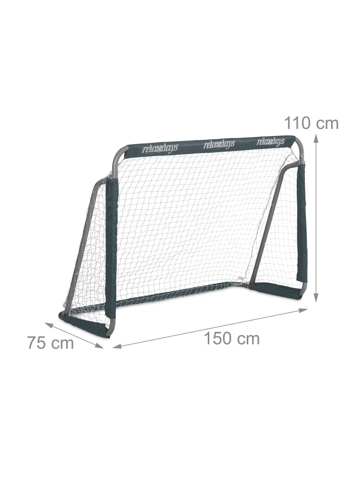 relaxdays 2 x Fußballtor in Grau - (B)150 x (H)110 x (T)75 cm günstig kaufen onesize