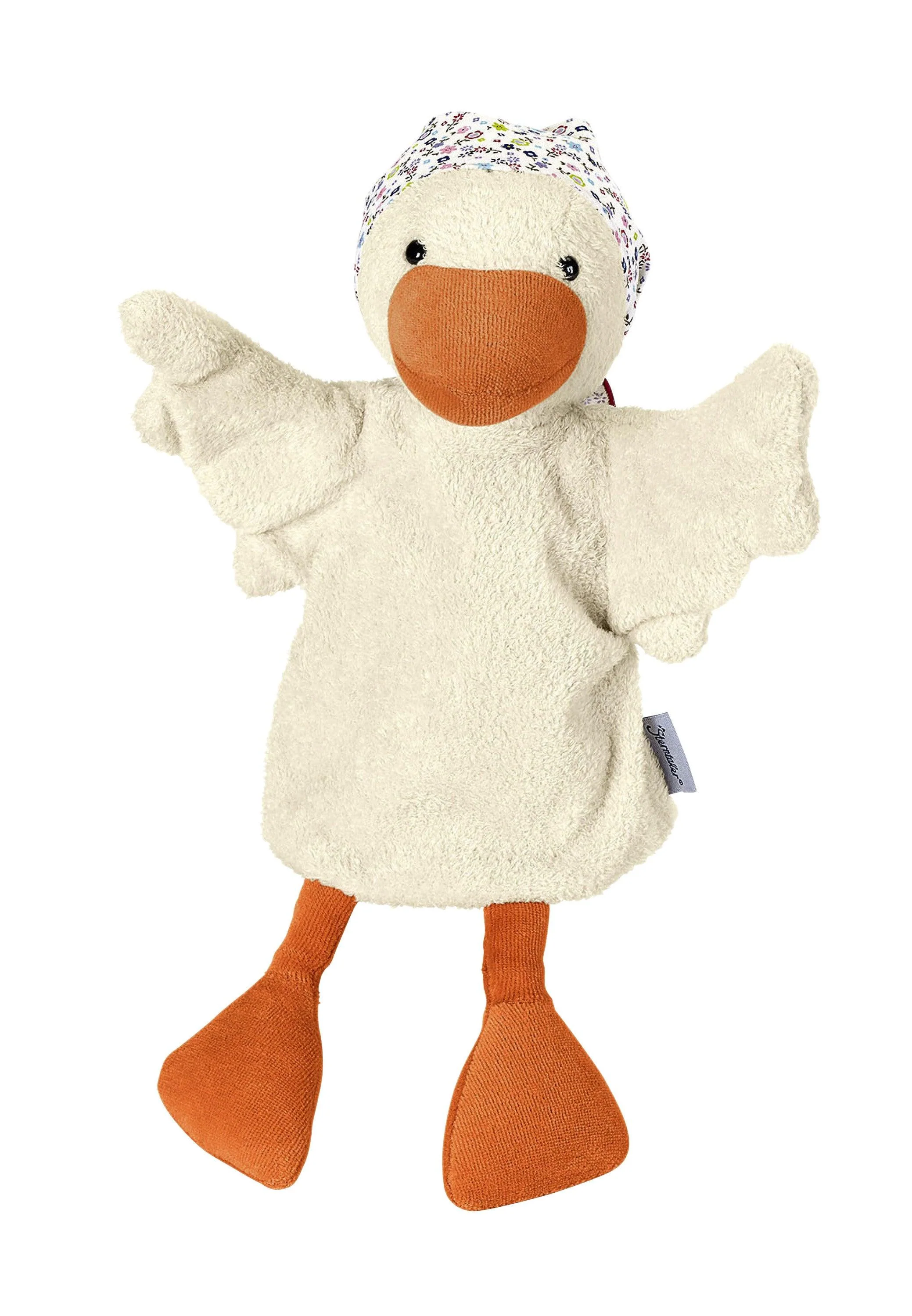 Handpuppe Gans ecru, 36 cm für das Kasperletheater