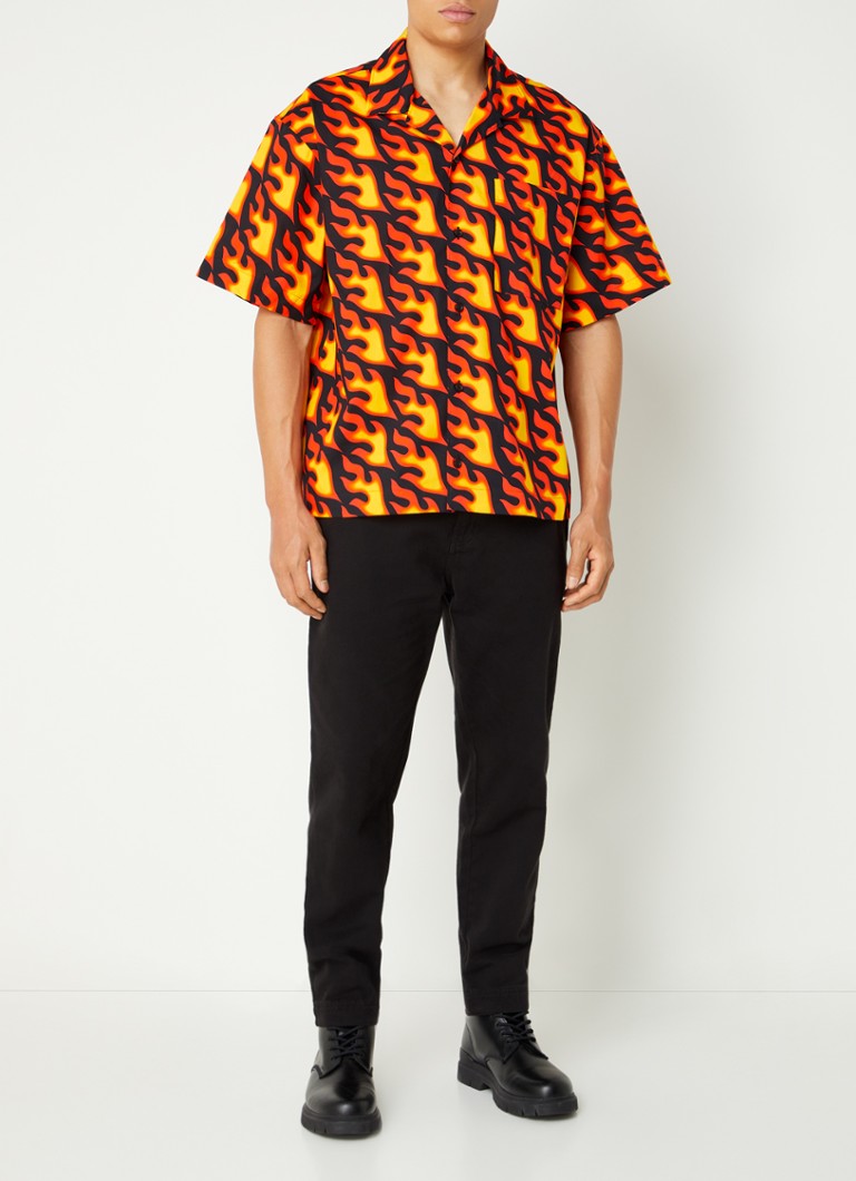 Camisa HUGO BOSS Egeeno de corte regular com estampa