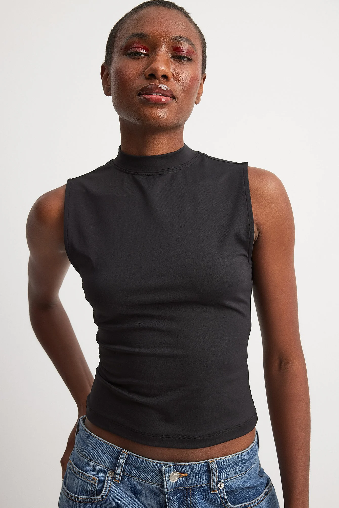Body Hugging High Neck Top