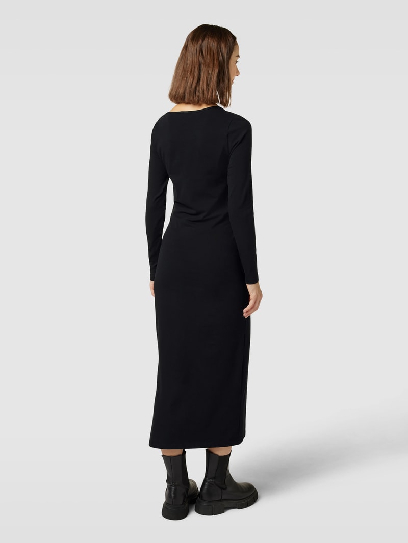 Umstands-Midikleid mit U-Ausschnitt Modell 'MIA' in schwarz