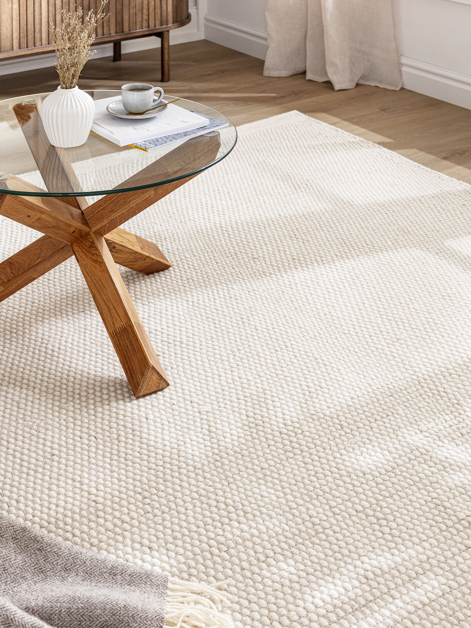Haderup Woll-Teppich, White