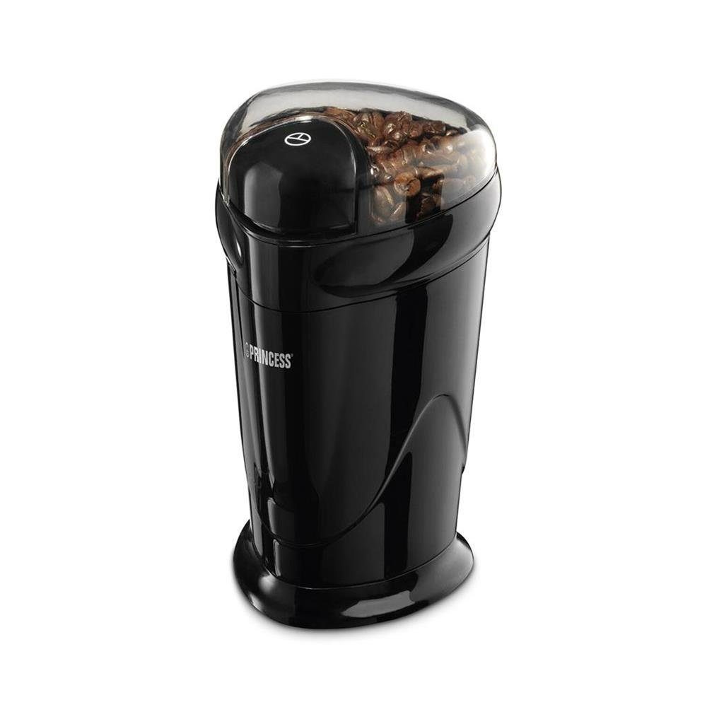 PRINCESS Kaffeemühle Elektrisch Schwarz, Gewürzmühle Kräutermühle aus Kunststoff