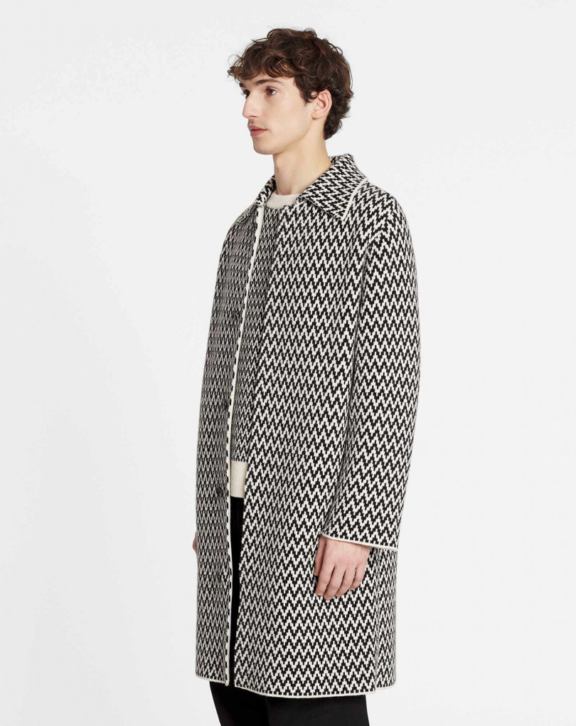 MANTEAU CHEVRON CURB EN LAINE MÉRINOS
